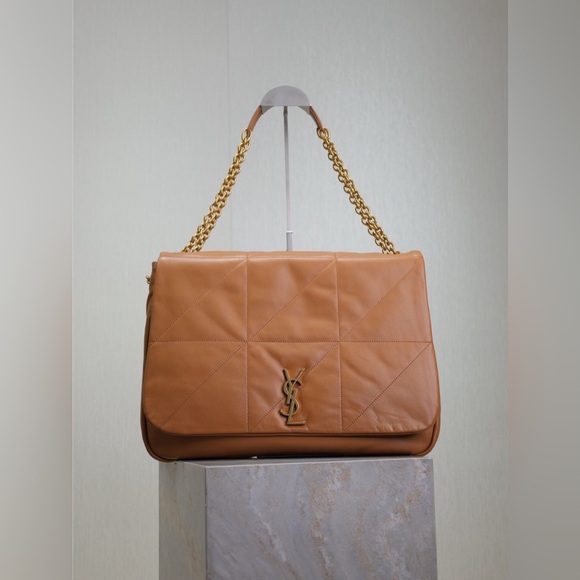 Yves Saint Laurent Brown Quilted Shoulder Bag